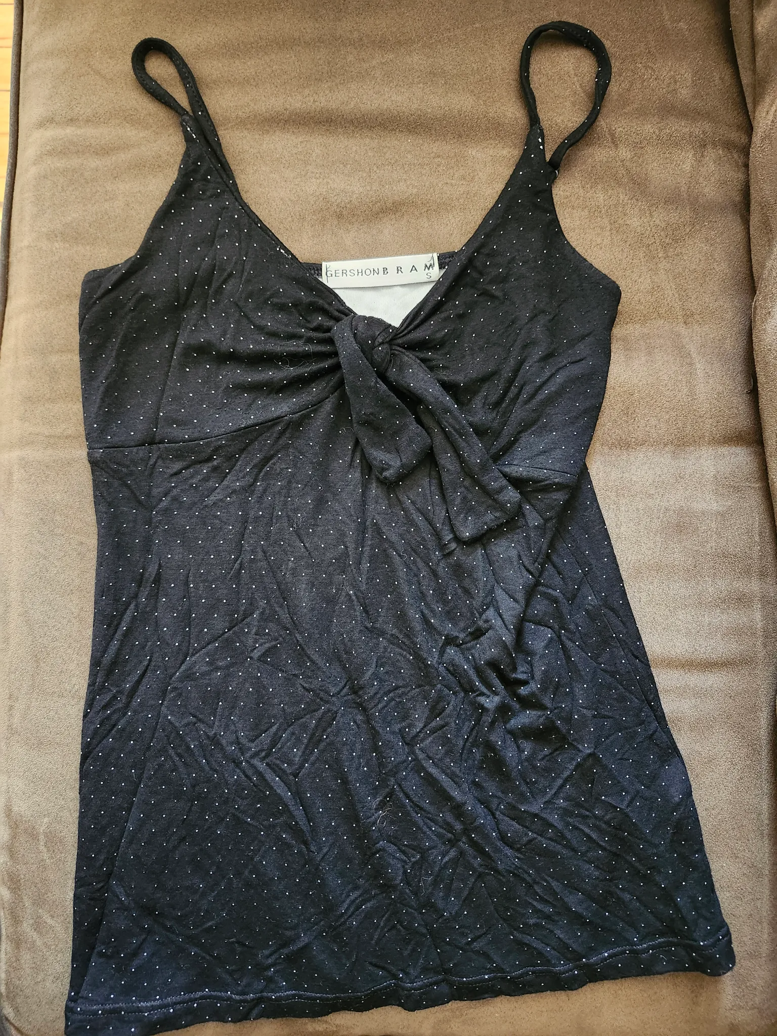 Super cute and  sexy polka dot top. I'd say it's size M.  photo 1