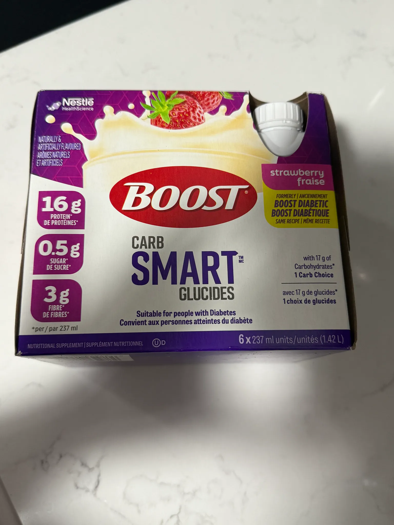 New box of Boost  Carb Smart glucides photo 1