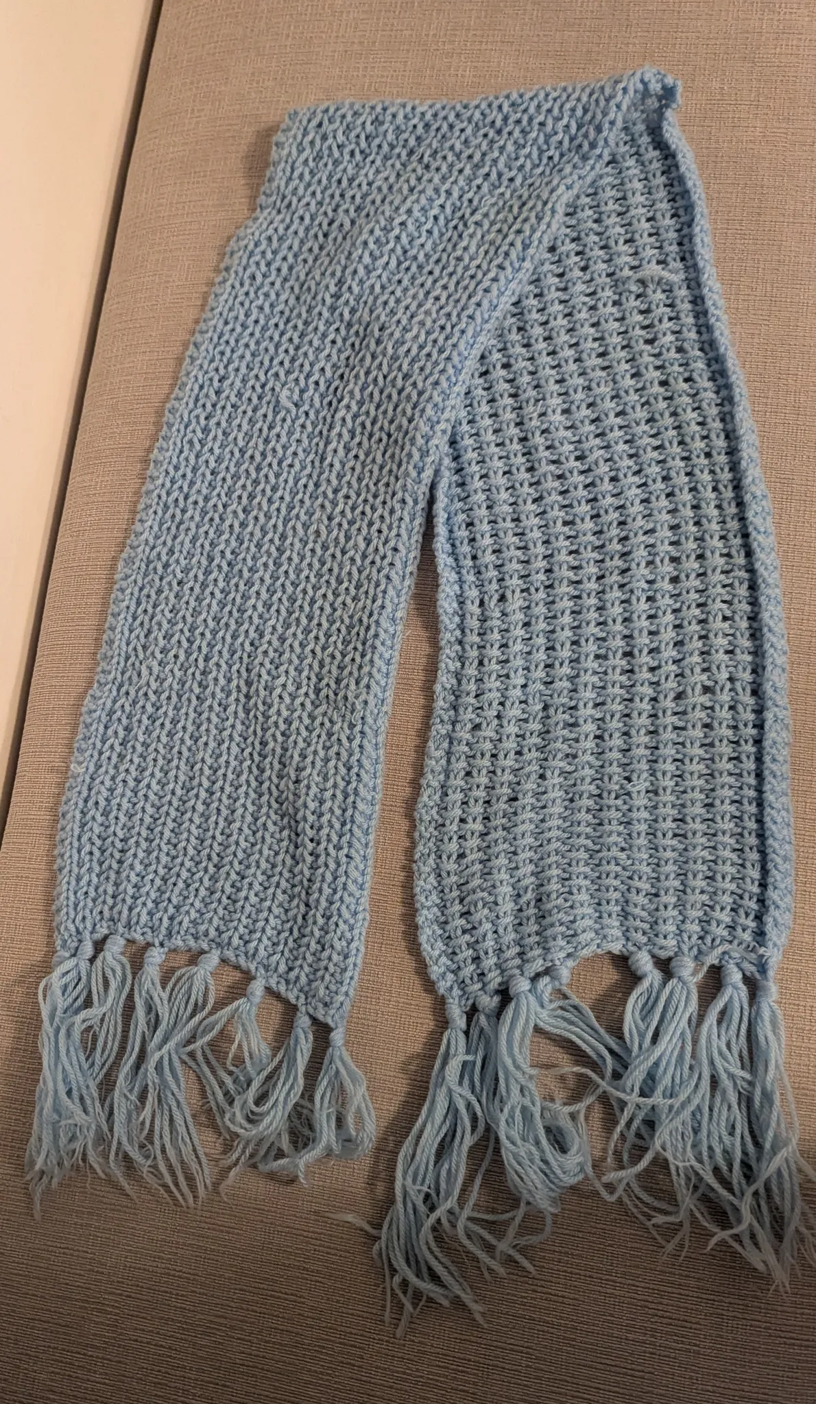 Light Blue Knit Scarf photo 1