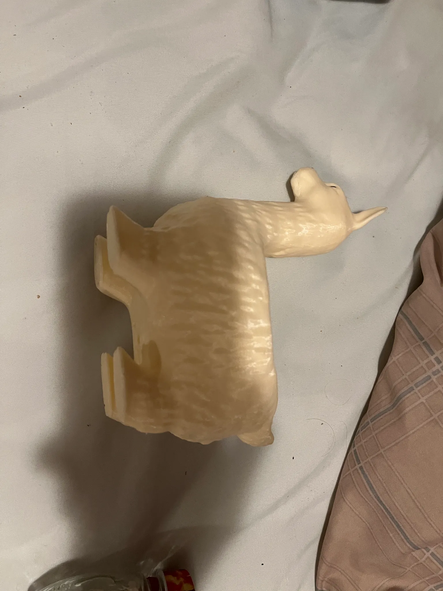 Plastic white llama alpaca pot photo 1