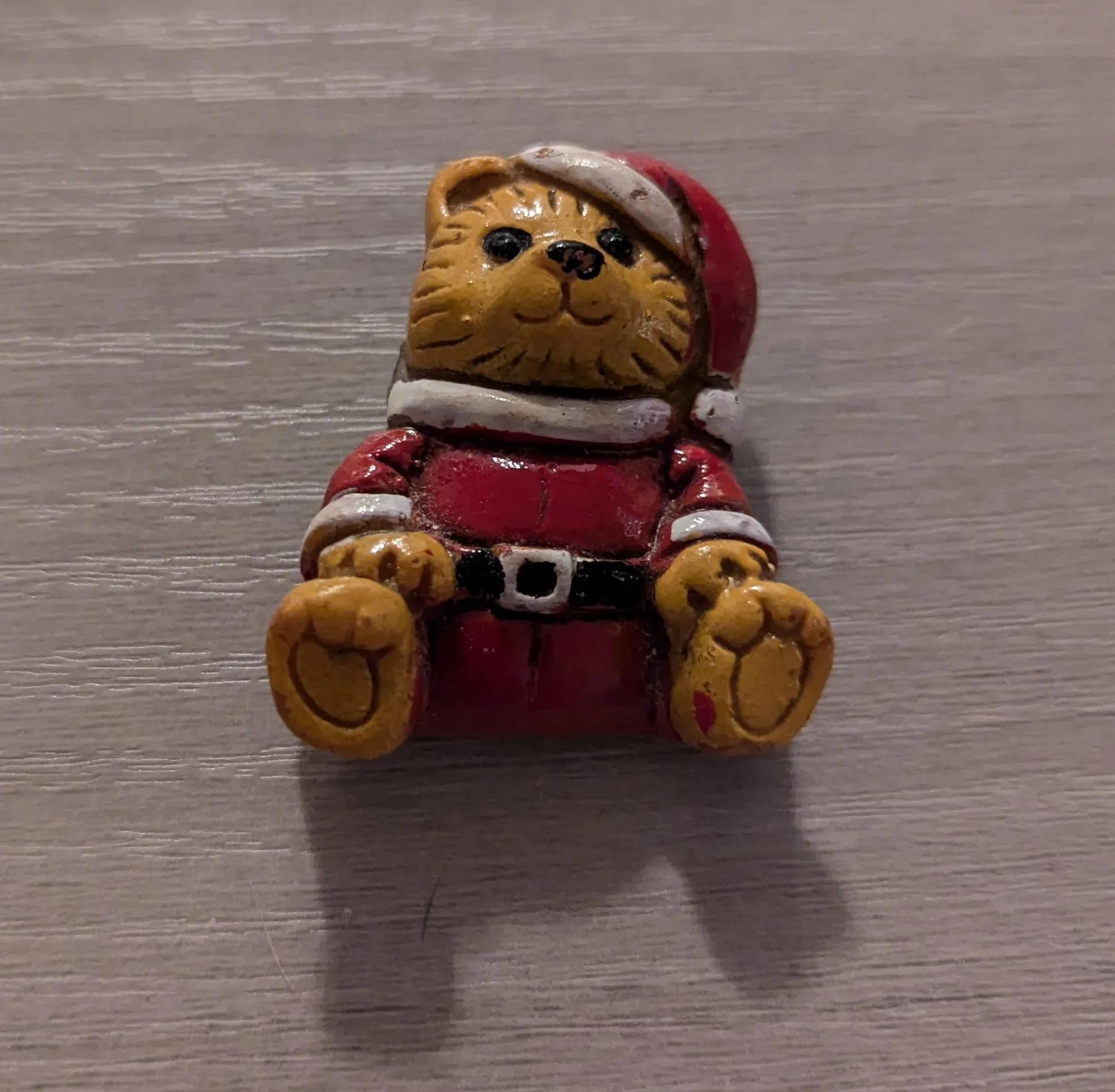 Vintage Santa Bear Brooch Pin photo 1