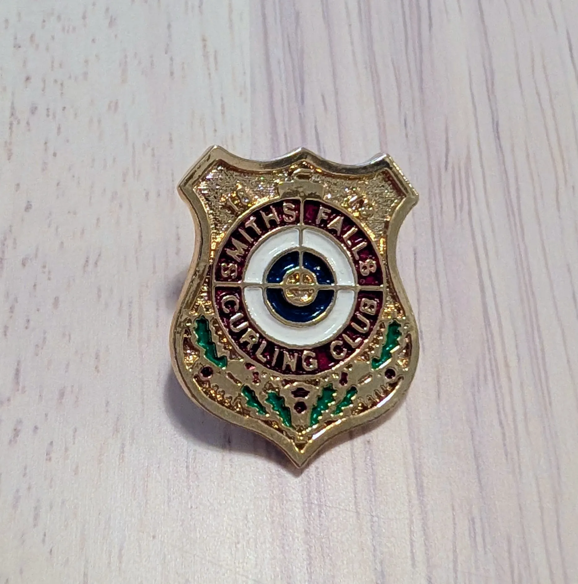 Brand New Smiths Falls Curling Club Lapel Pin photo 1