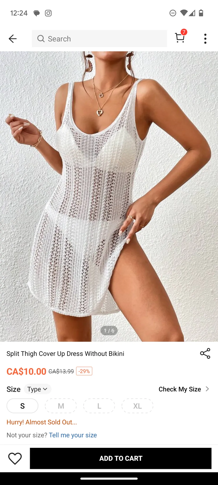 New Beach Coverup Dress - Size S photo 1
