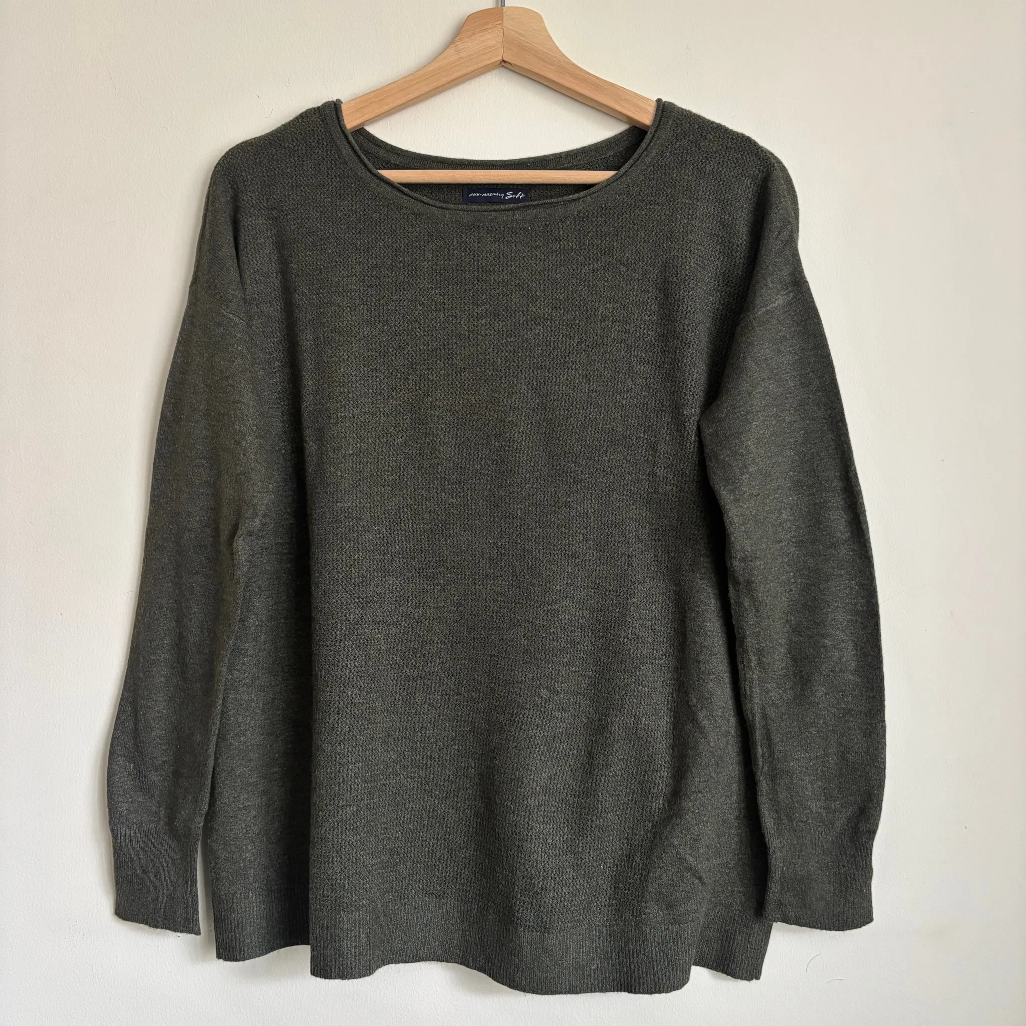 Dark Green Knit Sweater photo 1