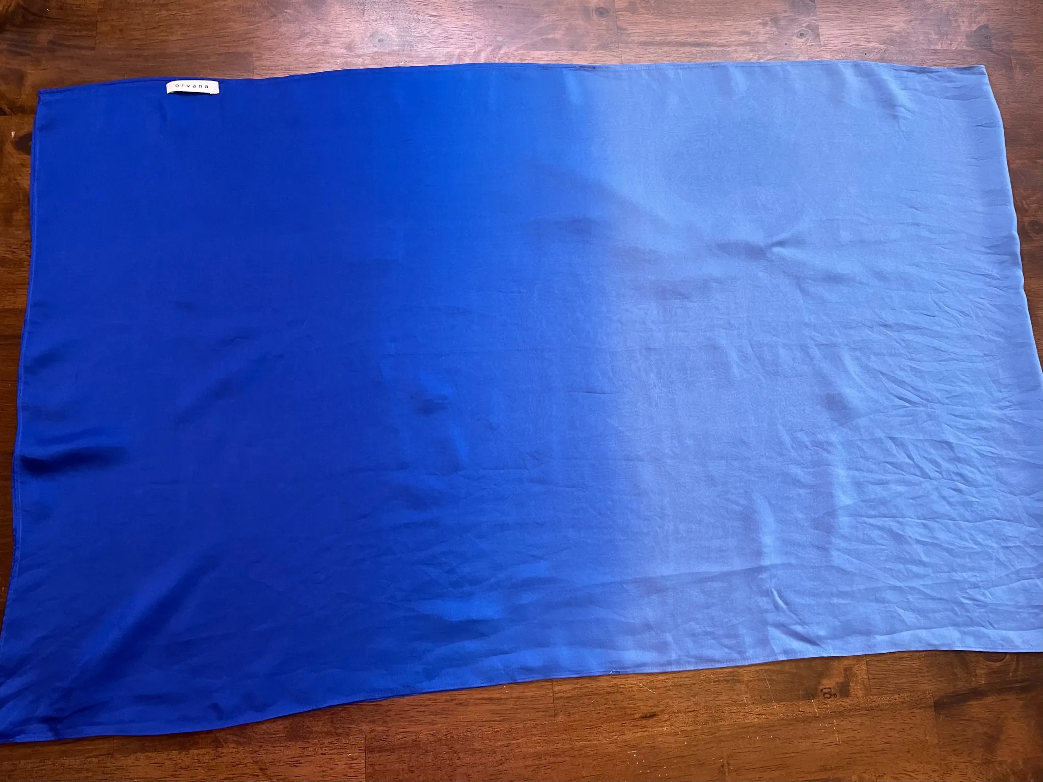Blue ombré silk scarf photo 1