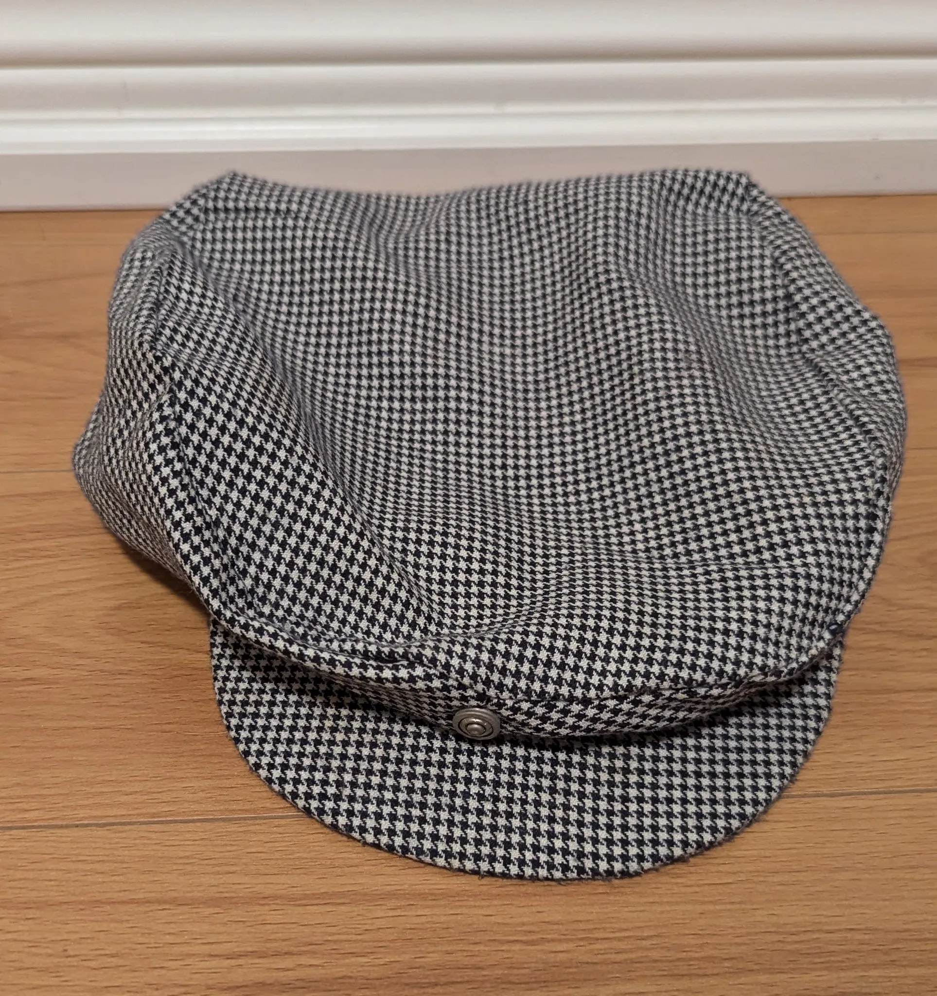 Black and White Newsboy Cap photo 1