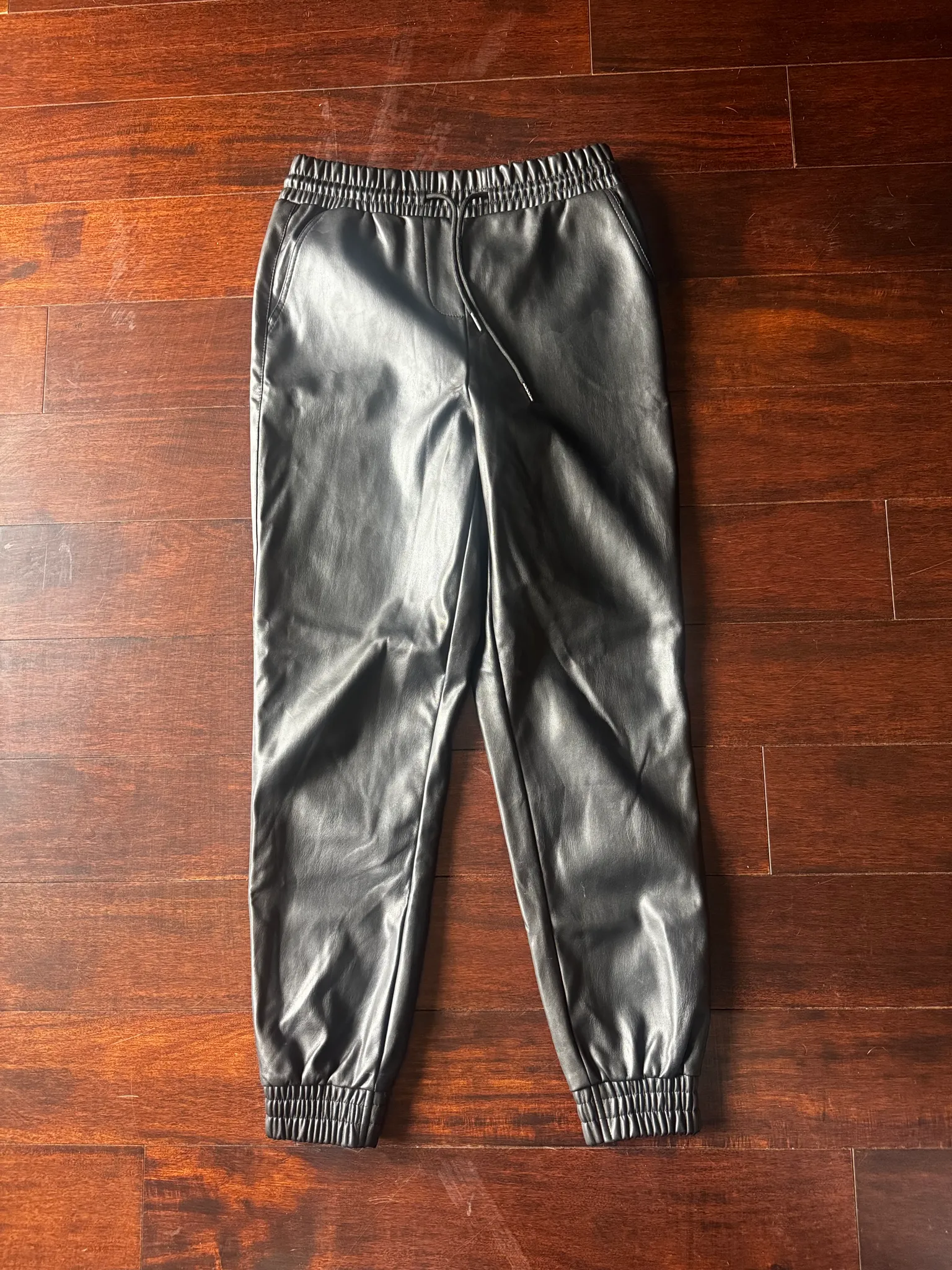 Faux Leather Joggers / XS photo 1