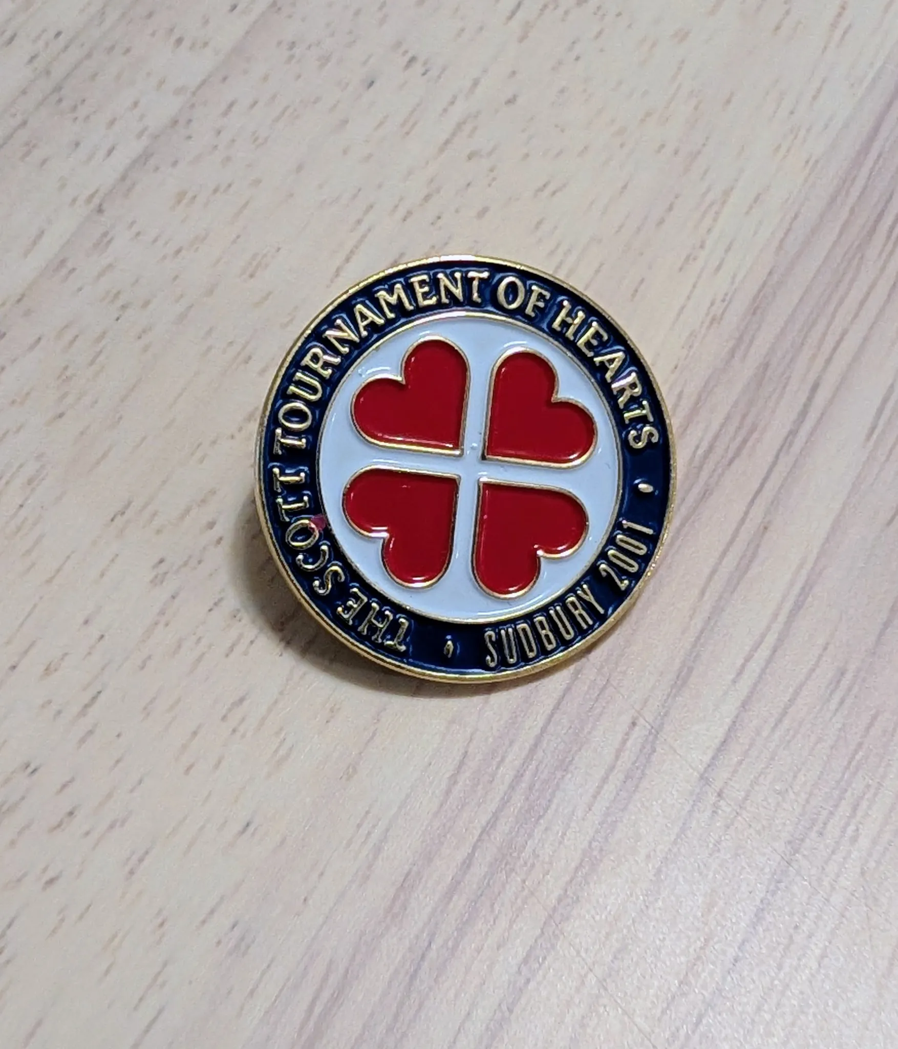 Brand New Sudbury 2001 Scott Tournament of Hearts Pin photo 1
