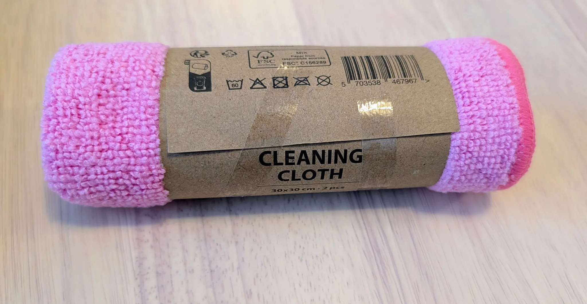 Brand New Pink Cleaning Cloth - 30x30 cm - 2 pcs photo 1