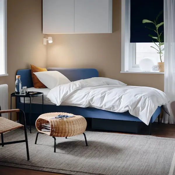 Twin bedframe and mattress photo 1