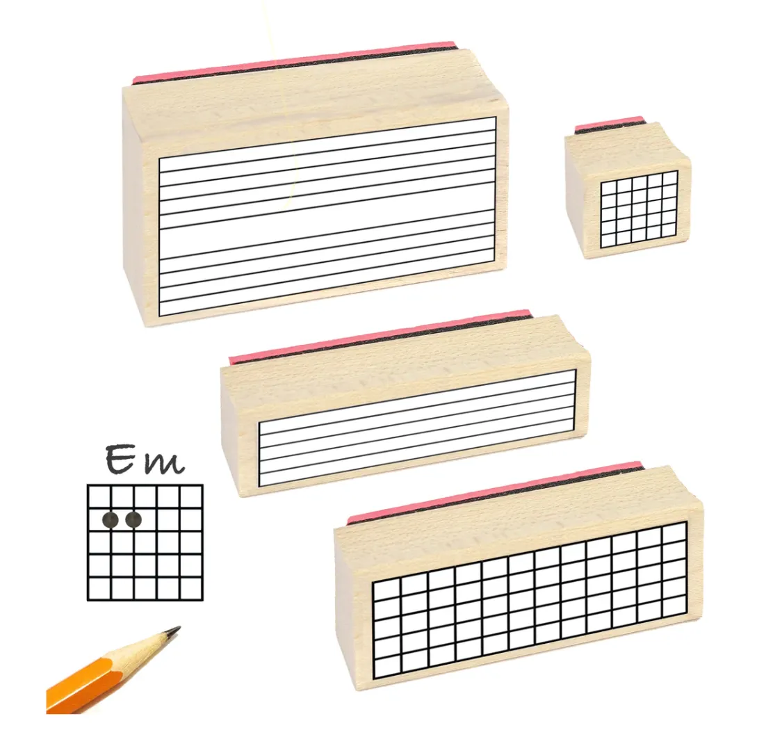 guitar teacher student rubber stamp pack photo 1