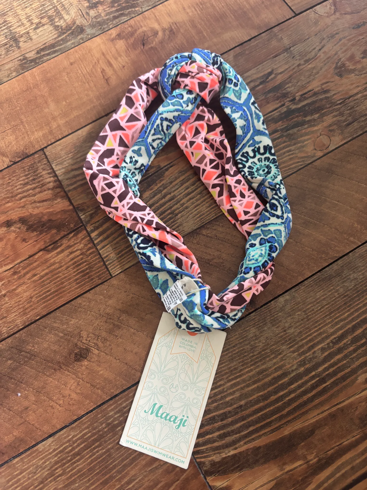 BNWT Maaji Multicolor Patterned Headband photo 1