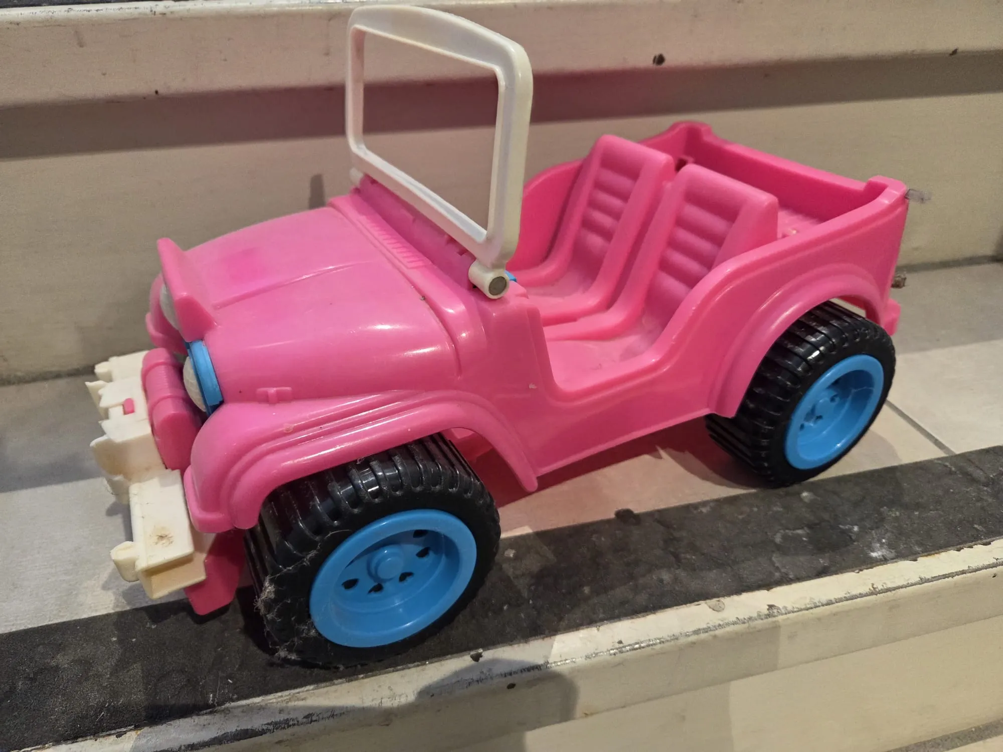 VINTAGE 1987 Barbie ISLAND FUN Jeep Beach Pink photo 1