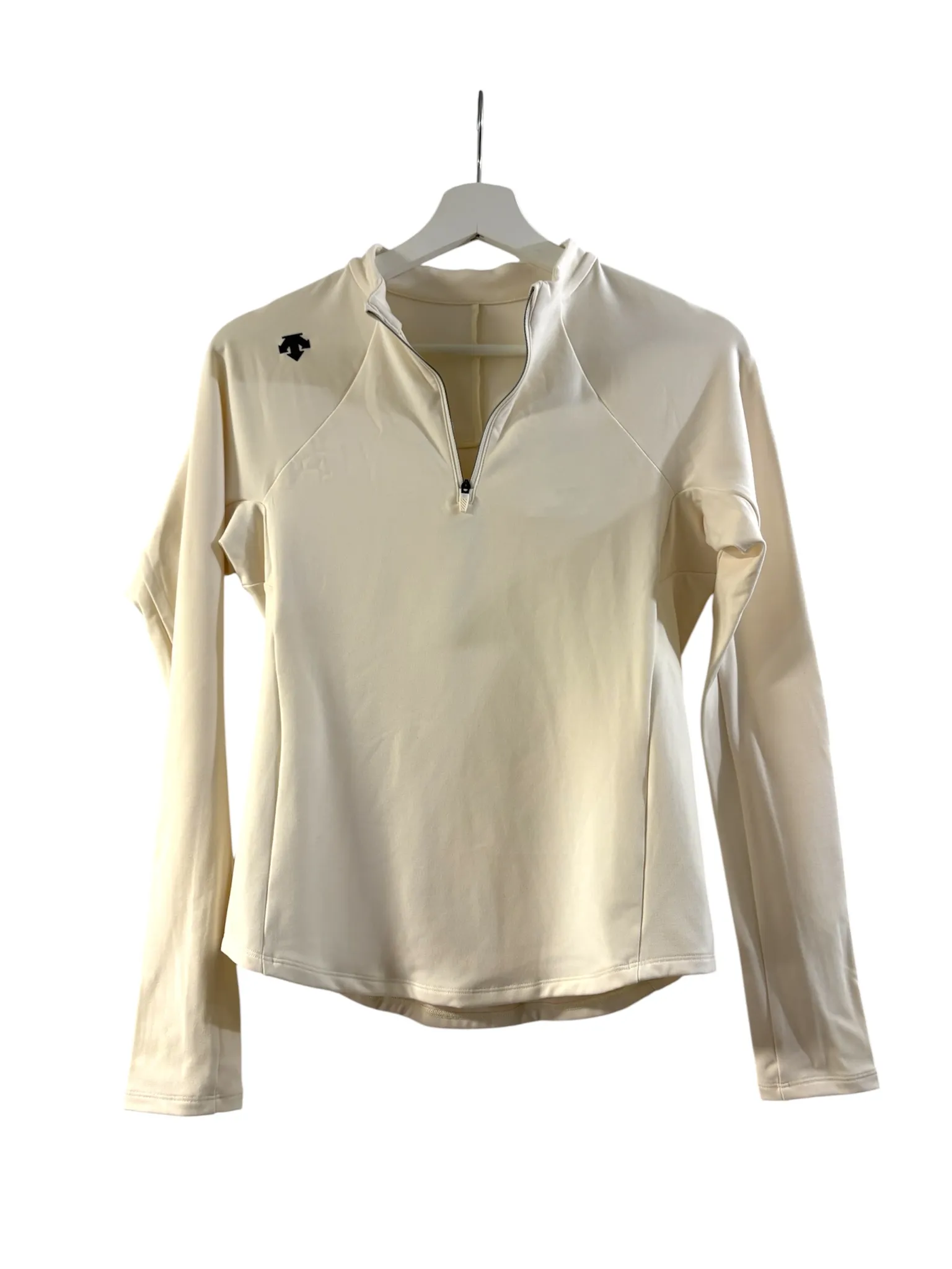 Descente Women’s Cream Quarter Zip Long Sleeve Active Top Sz XS photo 1