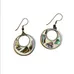 Vintage Silver Round Shell Earrings photo 1