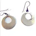 Vintage Silver Round Shell Earrings photo 2
