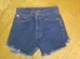 High-waisted Vintage Levis Cut-offs Dark Blue Sz 26-27 photo 1
