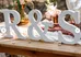White Wooden Wedding Letter Sign "R & S" photo 1