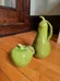 Decorative ceramic pear and apple photo 1