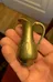 Matching Antique Brass Vase and Mini Pitcher photo 4