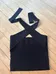 Size XS OAK + FORT Black Ribbed Cross-Strap Top photo 5