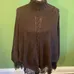 BROWN CABLEKNIT PONCHO-ONE SIZE photo 2