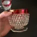Vintage Indiana Ruby Red Flash Diamond Creamer and Sugar Bowl Se photo 5
