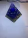 Resin Pyramid with Lapiz stones inside  photo 2