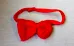 Red Fuzzy Bow Tie - Halloween Costume  photo 1