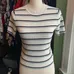 Divided striped ribbed  top size Medium photo 1