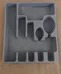Grey- Blue Cutlery Tray Organizer photo 1