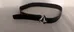 Black Leather Belt with Silver Buckle - Men's Medium photo 2