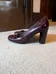 Nine West Burgundy Heels size 7.5 photo 2