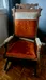 Antique Orange Velvet Rocking Chair photo 1