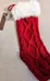 Brand New Red Knit Christmas Stocking w/ Faux Fur Cuff photo 1