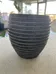 Textured black and grey medium sized planter photo 1