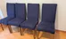 Four Dining Chairs (Navy Blue Covers) with Wood Legs  photo 4
