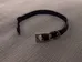 Small Navy Blue Leather Cat Collar photo 1
