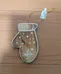 Brand New with Tags Wooden Mitten Christmas Ornament photo 1