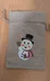 Adorable Snowman Christmas Burlap Gift Bag photo 1
