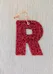 Red Glitter Letter R Ornament photo 1