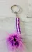 Brand New Purple 'Cutie' Keychain with Feathers photo 1
