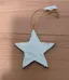 Brand New with Tags White Wooden Star Ornament photo 1