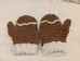 Hand knit Gingerbread mittens (child size) photo 2