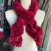 Burgundy soft winter scarf photo 6