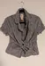 Candie's Women's Grey Plaid Short Sleeve Blouse Size Large photo 1
