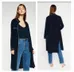 M- Zara Navy Satin Long Shirt Jacket photo 1