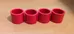 Brand New Red Plastic Napkin Rings - Set of 4 photo 1
