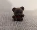 Miniature Brown Teddy Bear with Red Bow photo 1