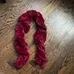 Burgundy soft winter scarf photo 4